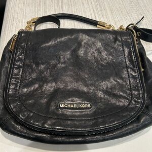 Michael Kors Metallic Black Shoulder Bag